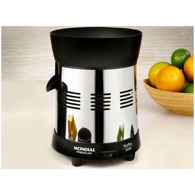 Extrator De Suco Mondial Premium 250w E-10 Preto Com Inox Bvolt Bivolt