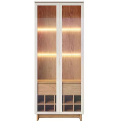Cristaleira 2 Portas 1 Gaveta Off White Freijo Clb Off White