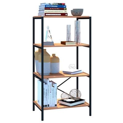 Estante Livreiro Baixa Multiuso 60cm 4 Prateleiras Preto