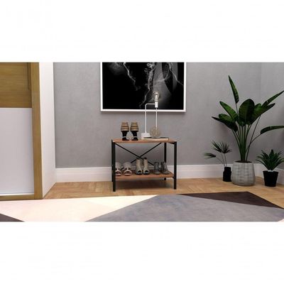 Sapateira Multiuso Industrial Neres Preto Com 2 Prateleiras