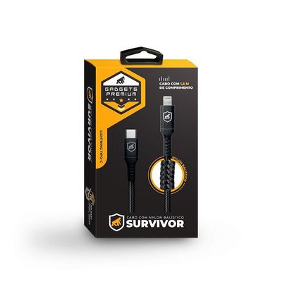 Cabo Survivor para Lightning / Tipo C - 1,5m - Gshield