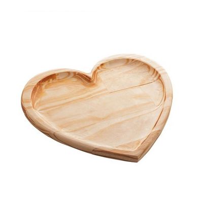 Bandeja de Coração em Madeira Pinus 30 cm - Rojemac