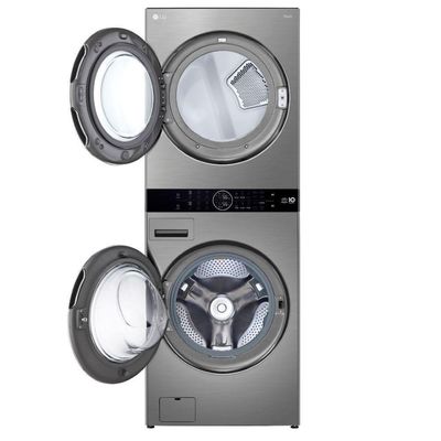 Lavadora E Secadora Lg Washtower 17kg Inox 220v Wk17vs6a 220V