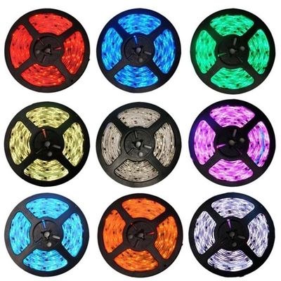 Fita Led Rgb 5 Metros Prova D'agua Com Controle E Fonte