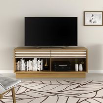 Rack Tv 42" Com 2 Gavetas Cr45009 Natural/Off White