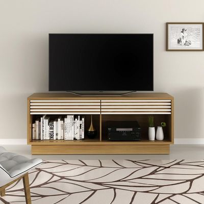 Rack Tv 42" Com 2 Gavetas Cr45009 Natural/Off White