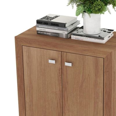 Balcão Escritório Com 2 Portas Multimóveis Cr25013 Amendoa