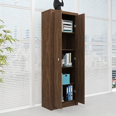 Armário Escritório Com 2 Portas Multimóveis Cr25015 Nogal