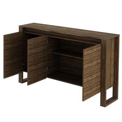 Balcão Escritório Com 3 Portas Multimóveis Cr25044 Nogal