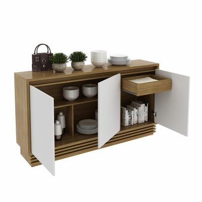 Aparador Buffet 3 Portas 1 Gav Cr50005 Natural/Off White