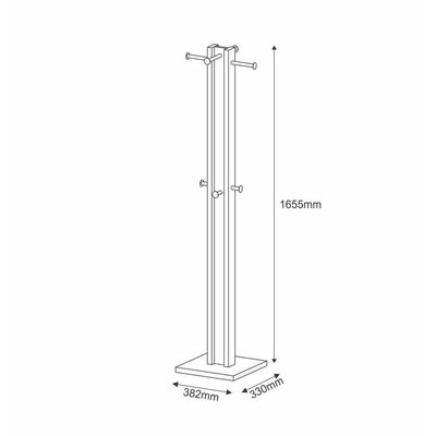 Cabideiro De Chão Multimóveis Cr35004 Amendoa/Branco