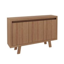 Balcão Escritório Com 3 Portas Multimóveis Cr25028 Amendoa