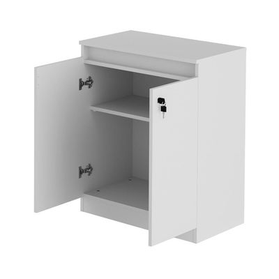 Balcão Escritório Com Chave Multimóveis Cr25046 Branco