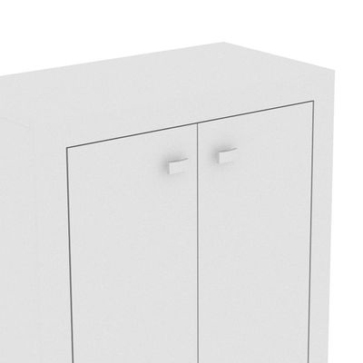 Balcão Escritório Com 2 Portas Multimóveis Cr25013 Branco