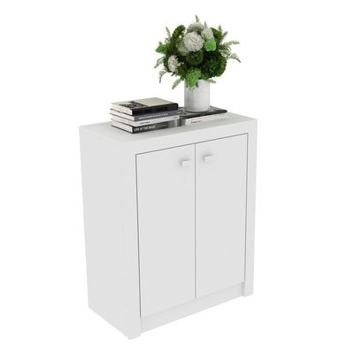 Balcão Escritório Com 2 Portas Multimóveis Cr25013 Branco