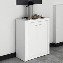 Balcão Escritório Com 2 Portas Multimóveis Cr25013 Branco