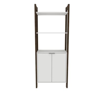 Estante Escritório Com 2 Portas Cr25004 Branca/Nogal