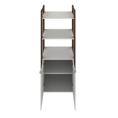 Estante Escritório Com 2 Portas Cr25004 Branca/Nogal