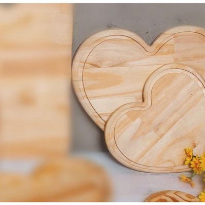 Tabua De Corte De Madeira Woodart Pinus Coração 25X22X2Cm