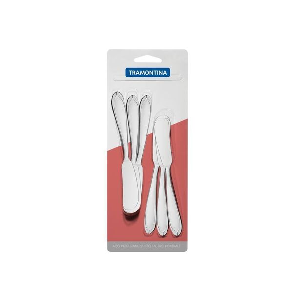 Conjunto De Espátula Tramontina Laguna Para Manteiga 6 Pç.