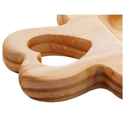 Petisqueira De Madeira Pinus 40Cm Com Alça Coração Woodart