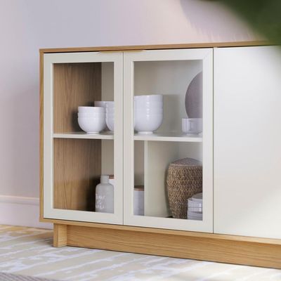 Buffet Bancada 4 Portas 160 Cm Vitoria Off White Freijo Clb