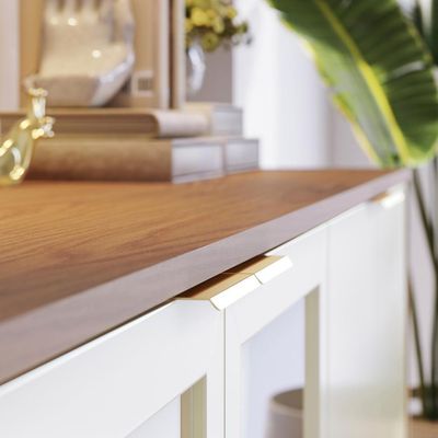 Buffet Bancada 4 Portas 160 Cm Vitoria Off White Freijo Clb