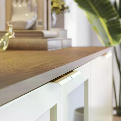 Buffet Vitoria E Cristaleira Off White Freijo Clb Off White