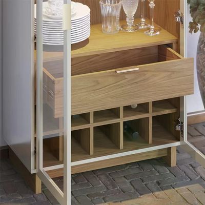 Buffet Vitoria E Cristaleira Off White Freijo Clb Off White