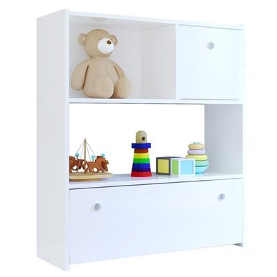 Estante Infantil Organizadora Com Nichos Branco Lumil Móveis