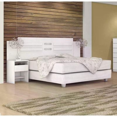 Cabeceira Casal 02 Gavetas Triunfo Branco Demobile Branco
