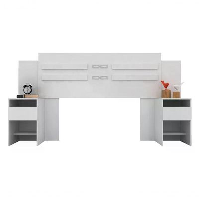 Cabeceira Casal 02 Gavetas Triunfo Branco Demobile Branco