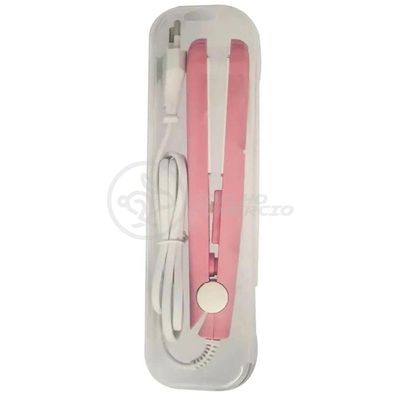 Mini Chapinha Prancha Para Viagem 17cm Bivolt rosa Bivolt