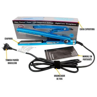 Prancha Chapinha Profissional Titânio Bivolt Bivolt