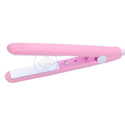 Mini Chapinha Prancha Portátil 17cm Bivolt 110v220v Rosa Bivolt