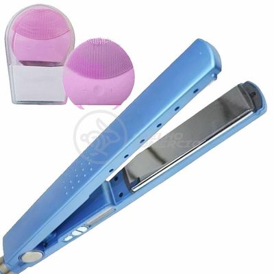Kit 1 Prancha Nanotitanium + 1 Esponja Facial Rosa Bebê Nº21