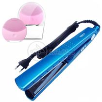 Kit 1 Prancha Nanotitanium + 1 Esponja Facial Rosa Bebê Nº21