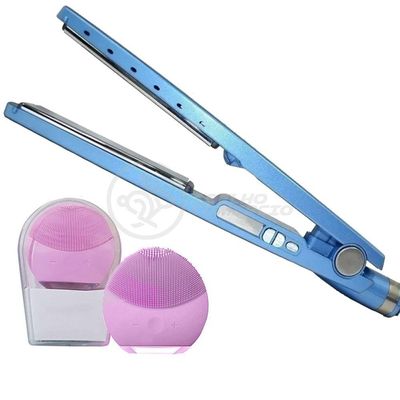 Kit 1 Prancha Nanotitanium + 1 Esponja Facial Rosa Bebê Nº28