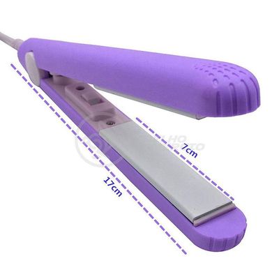 Mini Chapinha Prancha Portátil 17cm Bivolt 110v220v Roxo Bivolt