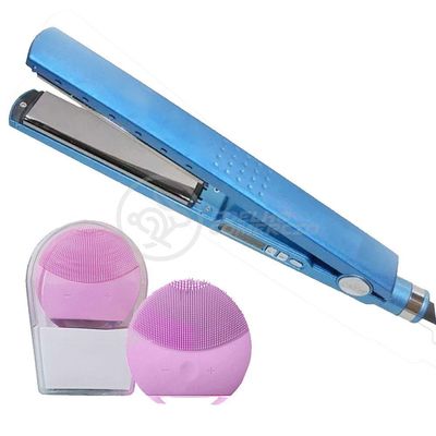 Kit 1 Prancha Nanotitanium + 1 Esponja Facial Rosa Bebê Nº10