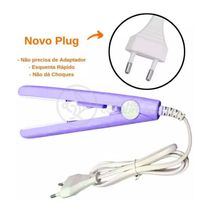 Mini Chapinha Prancha Portátil 17cm Bivolt Roxo