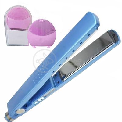 Kit 1 Prancha Nanotitanium + 1 Esponja Facial Rosa Bebê Nº15