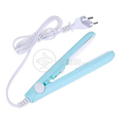 Mini Chapinha Prancha Portátil 17cm - Azul Bivolt
