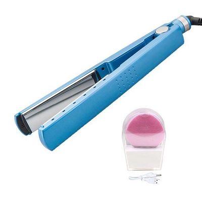 Kit 1 Prancha Nanotitanium + 1 Esponja Facial Rosa Bebê Nº36