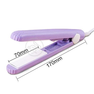 Mini Chapinha Prancha Portátil 17cm Bivolt 110v220v Roxo Bivolt