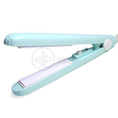 Mini Chapinha Prancha Portátil 17cm Bivolt 110v220v Azul Bivolt
