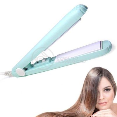 Mini Chapinha Prancha Portátil 17cm Bivolt 110v220v Azul Bivolt
