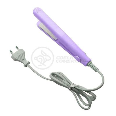 Mini Chapinha Prancha Portátil 17cm Bivolt 110v220v Roxo Bivolt