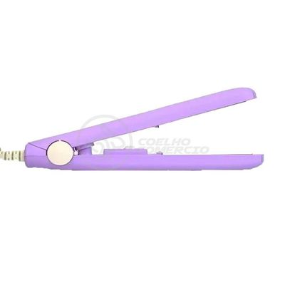 Mini Chapinha Prancha Para Viagem 17cm Bivolt Roxo Bivolt