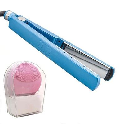 Kit 1 Prancha Nanotitanium + 1 Esponja Facial Rosa Bebê Nº35